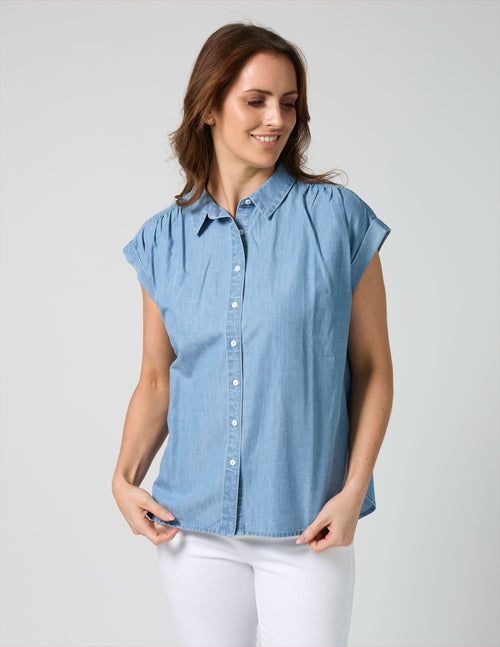 Stella and Gemma Kelly Blouse Light Wash