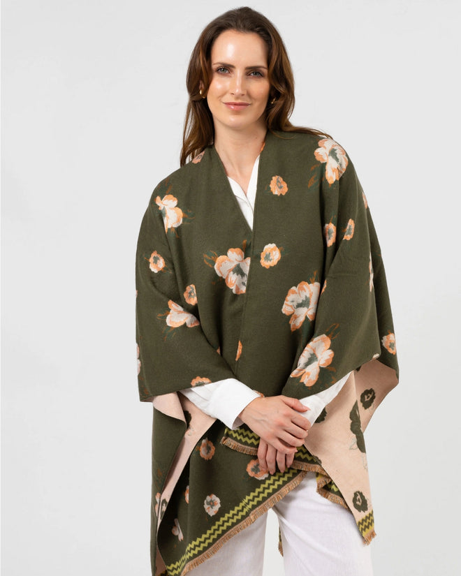 Stella and Gemma Scarf Green Floral
