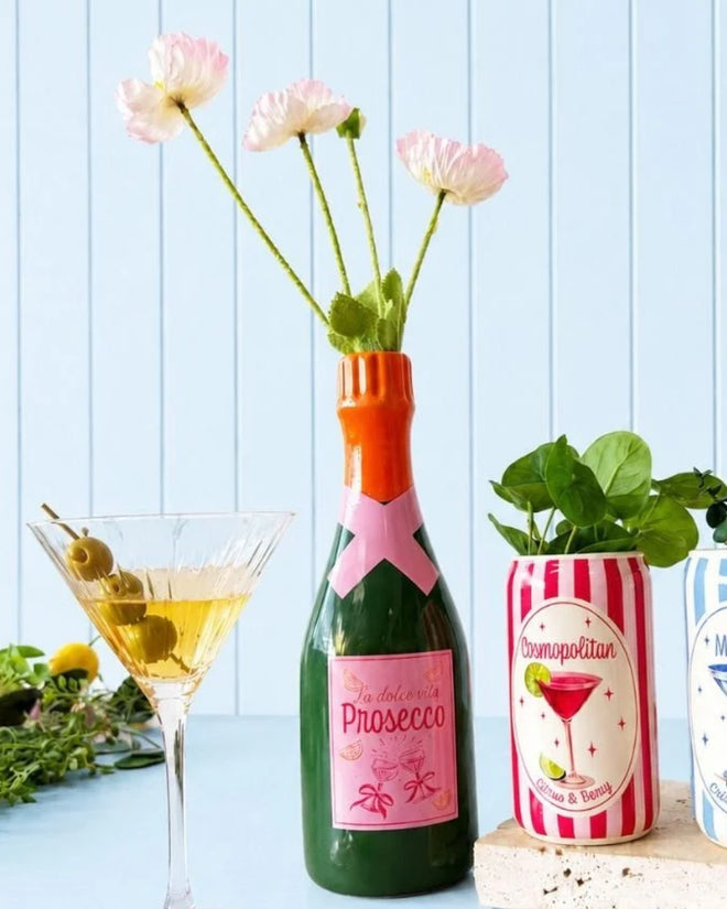 Spritz Prosecco Vase Green Orange 28cm