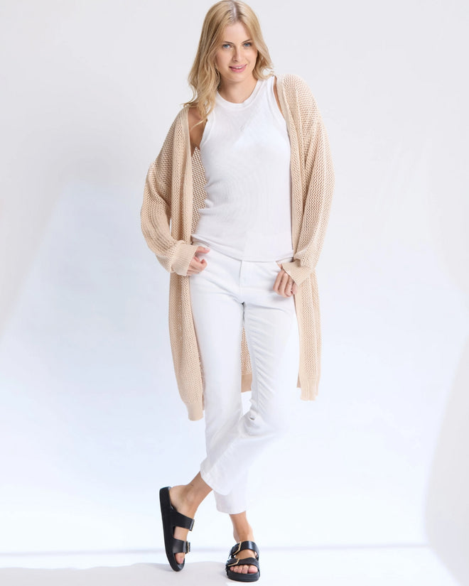 Stella and Gemma Arizona Mesh Cardigan Natural