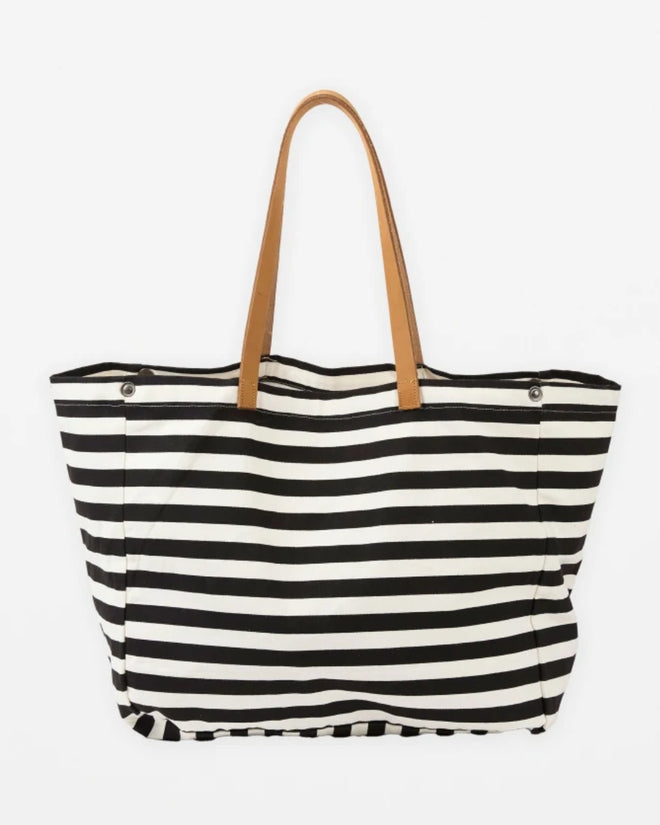 Stella and Gemma Bodrum Tote Black stripe