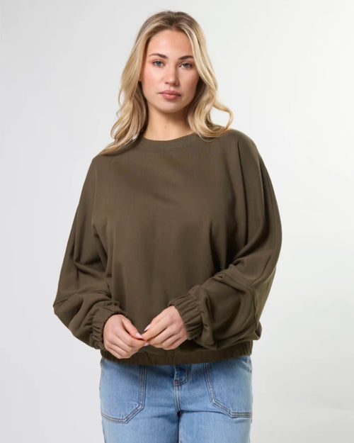 Stella and Gemma Bubble Sweatshirt Moss