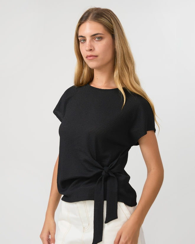 Stella and Gemma Cara Top Black