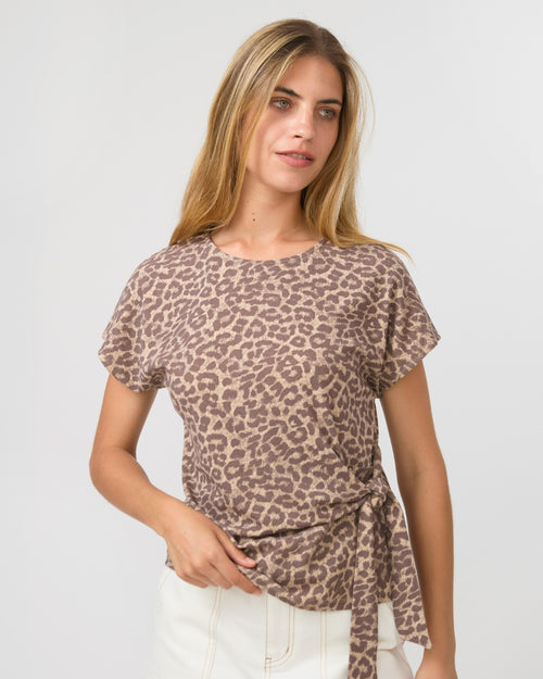 Stella and Gemma Cara Top Leopard