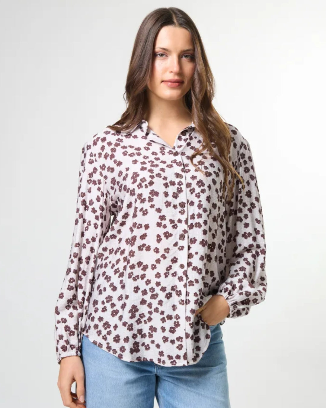 Stella and Gemma Charlotte Shirt Burgundy
