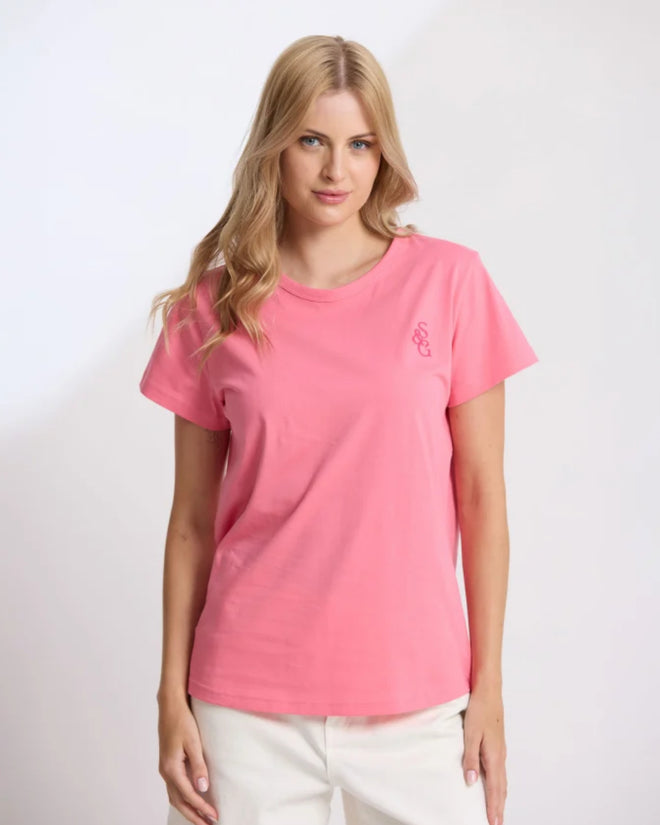 Stella and Gemma Classic Raspberry T Shirt