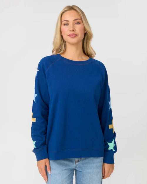 Stella and Gemma Classic Star Sweatshirt Navy