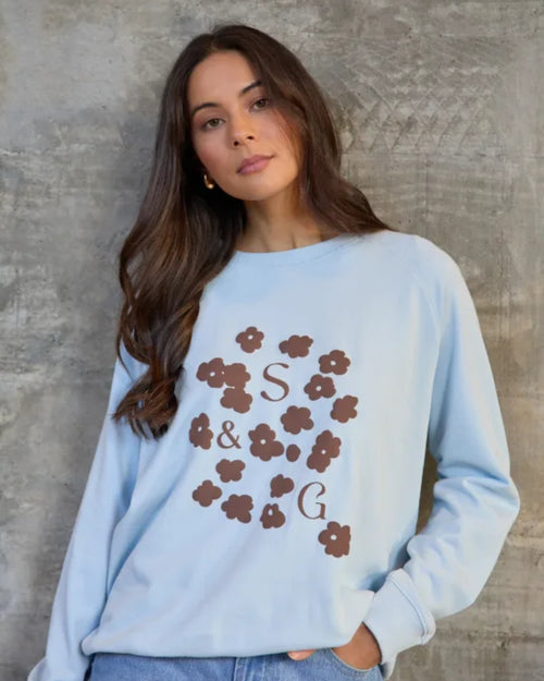 Stella and Gemma Classic Sweatshirt Ice Choco Blooms