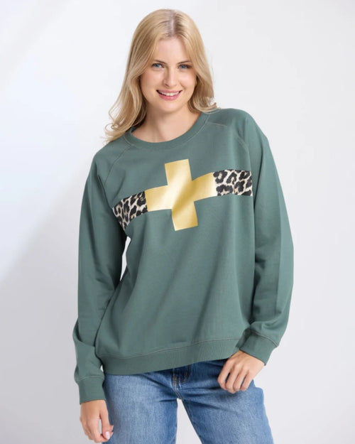 Stella and Gemma Classic Sweatshirt Moss Star Crossed