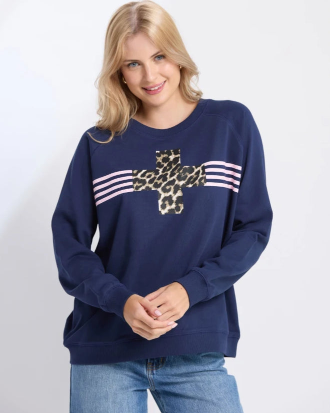 Stella and Gemma Classic Sweatshirt Navy Star Crossed
