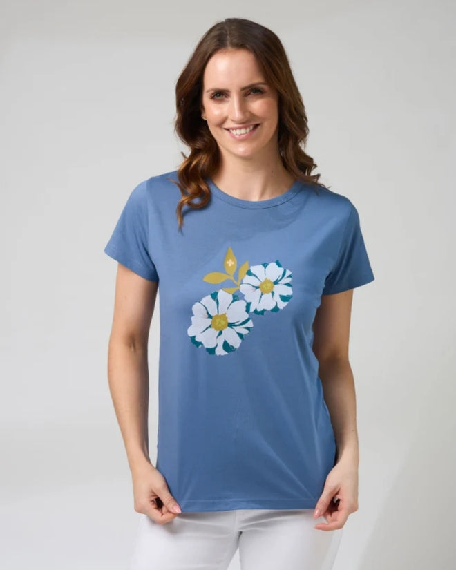 Stella and Gemma Classic T Shirt Monet's Garden Denim