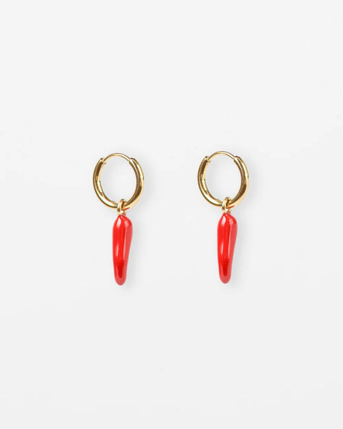 Stella and Gemma Earings Gold Chillies