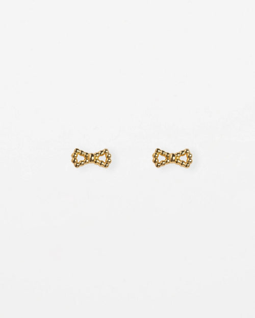 Stella and Gemma Earings Gold Mini Bow