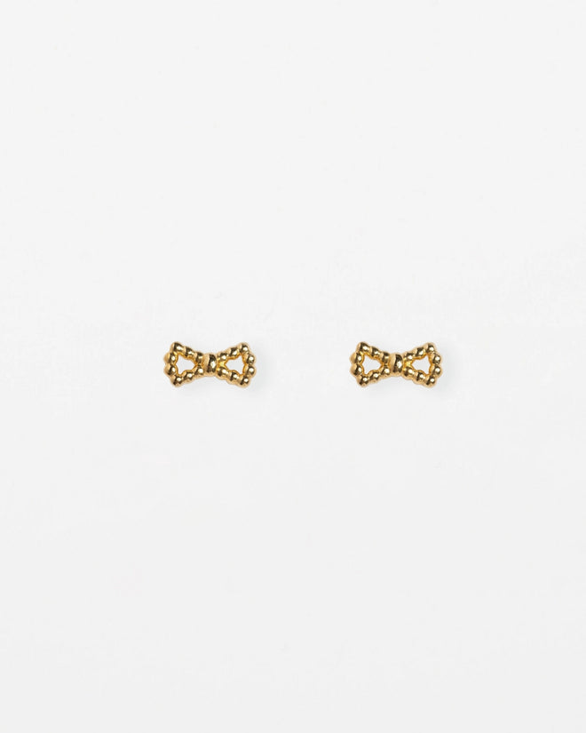 Stella and Gemma Earings Gold Mini Bow