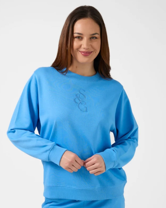 Stella and Gemma Essential Sweatshirt Azure Blue
