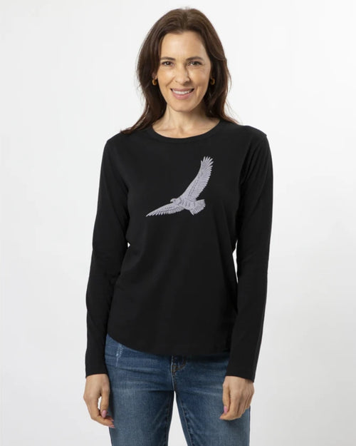 Stella and Gemma Flying High Black Long Sleeve T Shirt