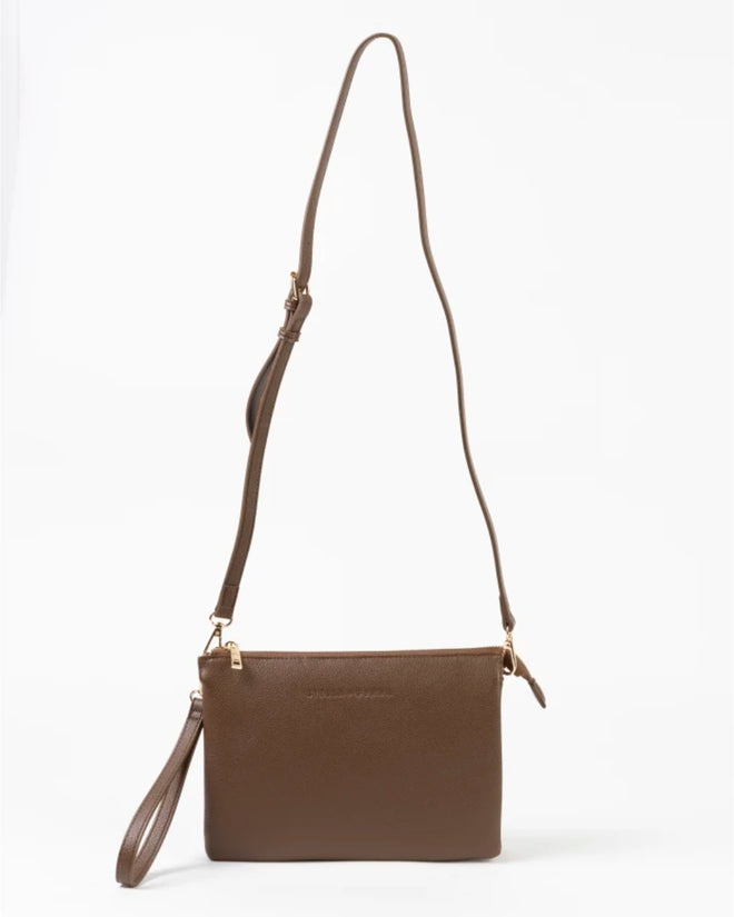 Stella and Gemma Frankie Multi Pouch Bag Chocolate