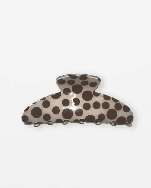 Stella and Gemma Hair Claw Big Brown Dots