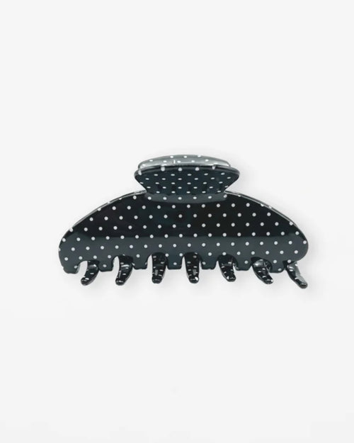 Stella and Gemma Hair Claw Cream Mini White Dots