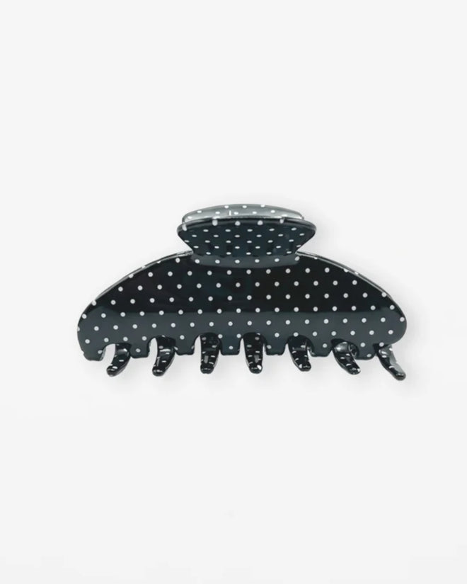 Stella and Gemma Hair Claw Cream Mini White Dots