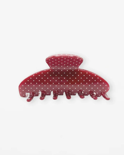 Stella and Gemma Hair Red Mini White Dots