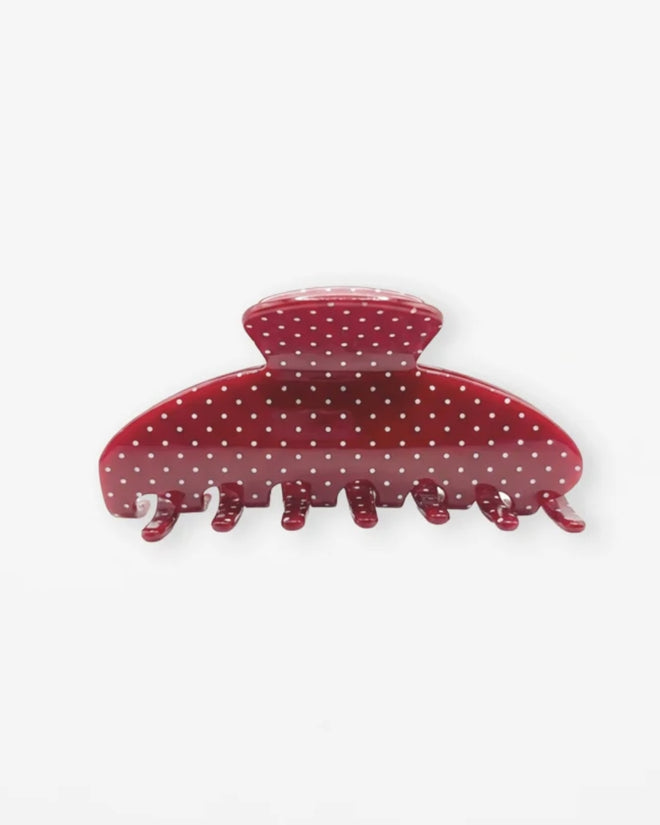 Stella and Gemma Hair Red Mini White Dots