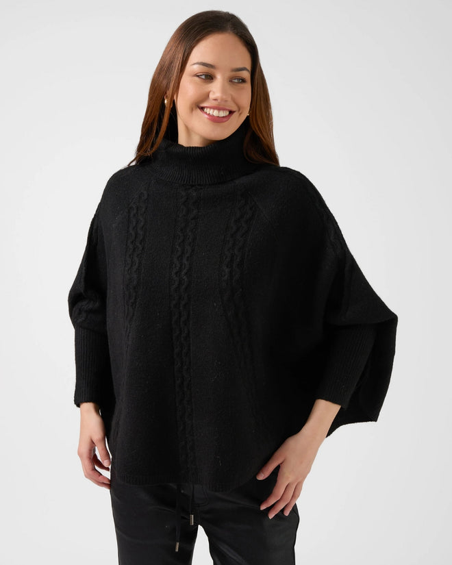 Stella and Gemma Joey Poncho Black One Size