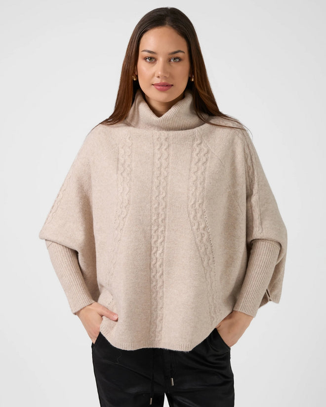 Stella and Gemma Joey Poncho Tan One Size