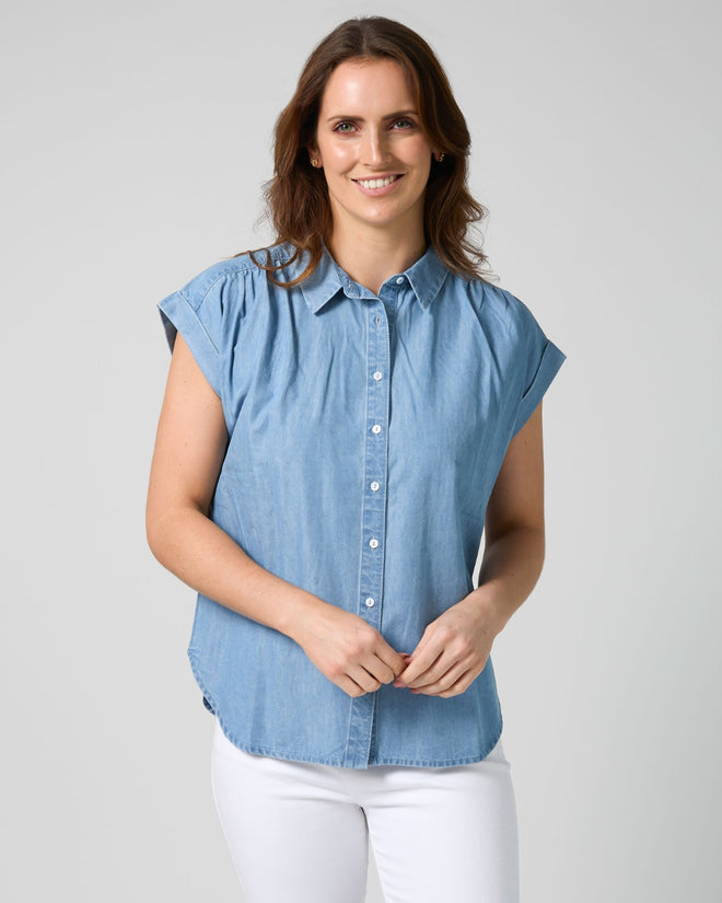 Stella and Gemma Kelly Blouse Light Wash