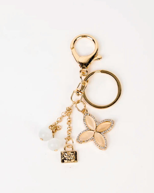 Stella and Gemma Keychain Flower Gold