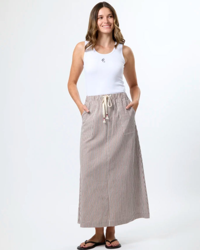 Stella and Gemma Leena Skirt Choc Stripe