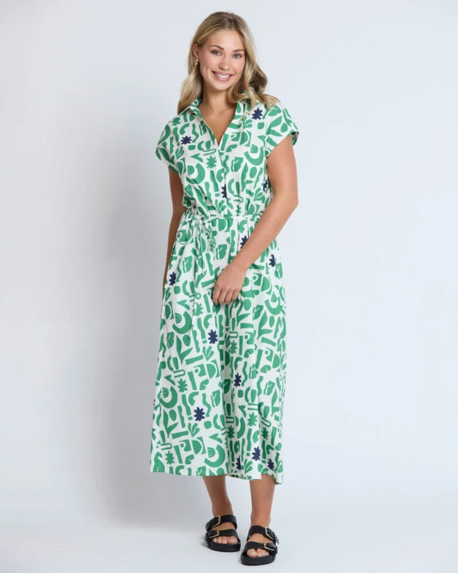 Stella and Gemma Marly Dress Spring Green Geo
