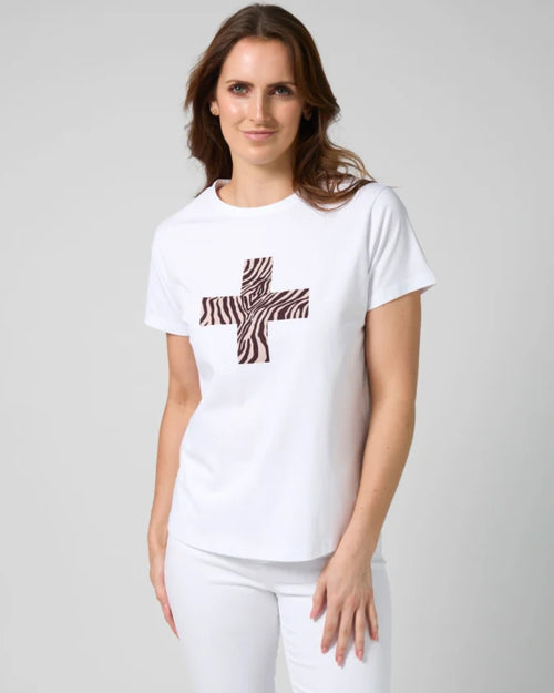 Stella and Gemma Merlot Zebra Cross Ace T Shirt