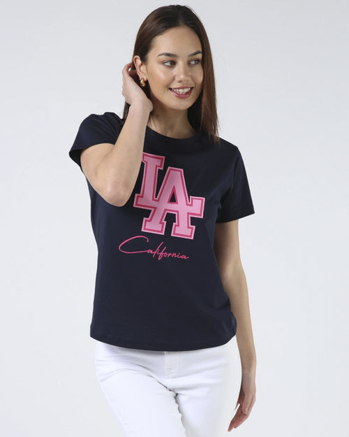 Stella and Gemma Navy LA Ace T Shirt