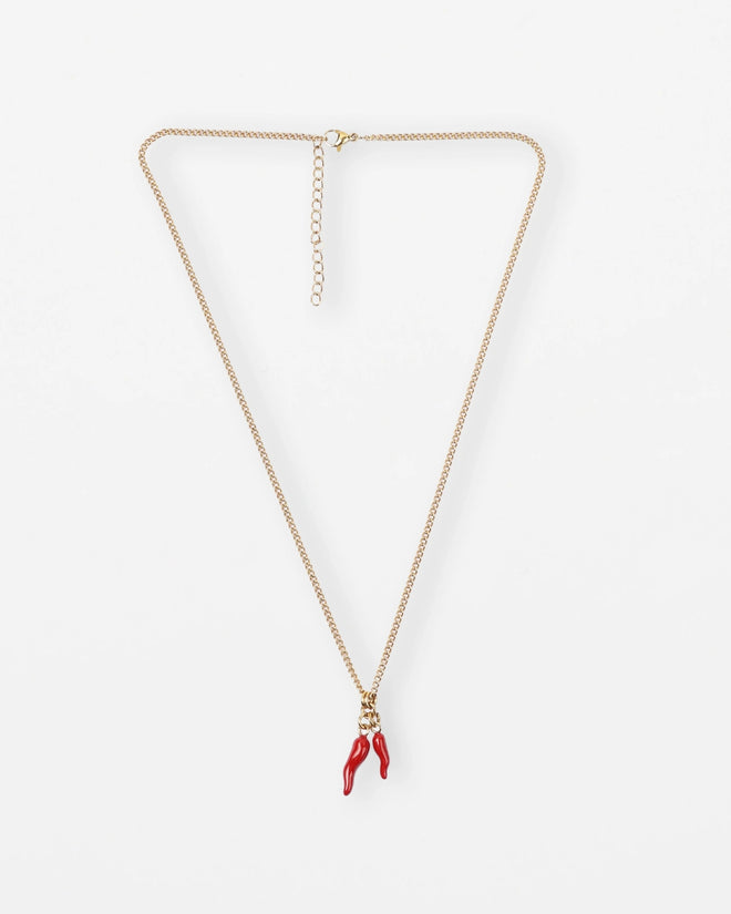 Stella and Gemma Necklace Gold Chillies
