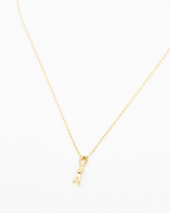 Stella and Gemma Necklace Gold Knot
