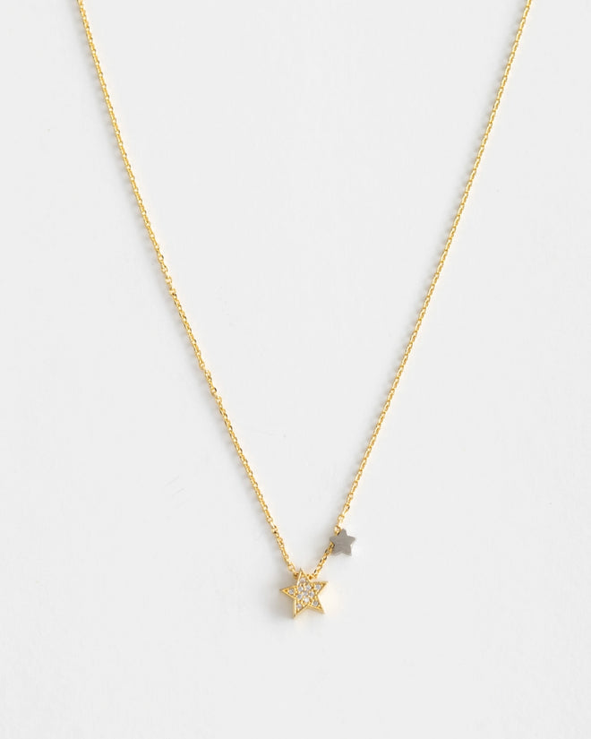 Stella and Gemma Necklace Gold Twinkle