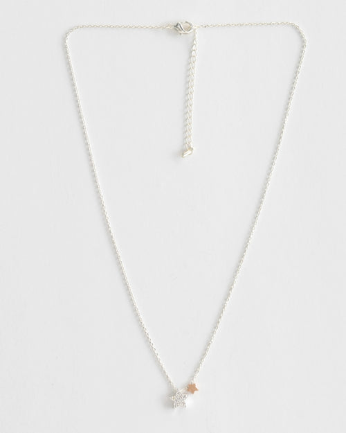 Stella and Gemma Necklace Silver Twinkle
