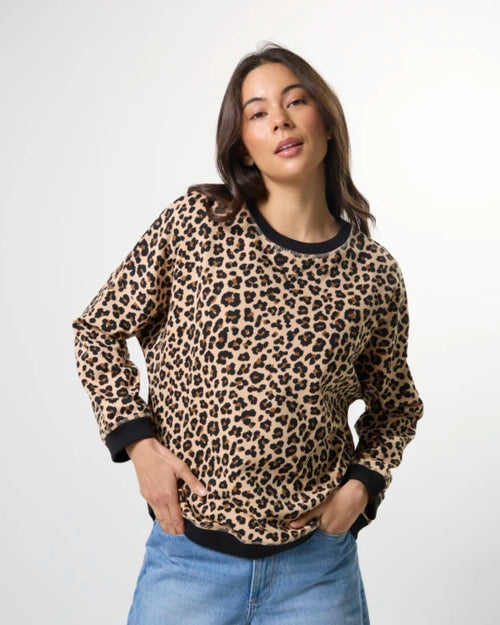 Stella and Gemma Newport Snow Leopard Sweatshirt