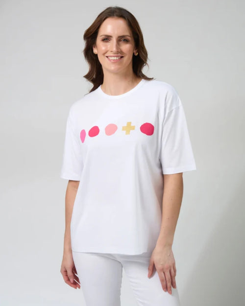 Stella and Gemma Porter T Shirt White Isola Bella