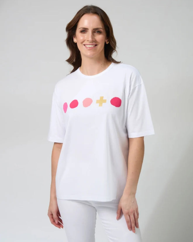 Stella and Gemma Porter T Shirt White Isola Bella
