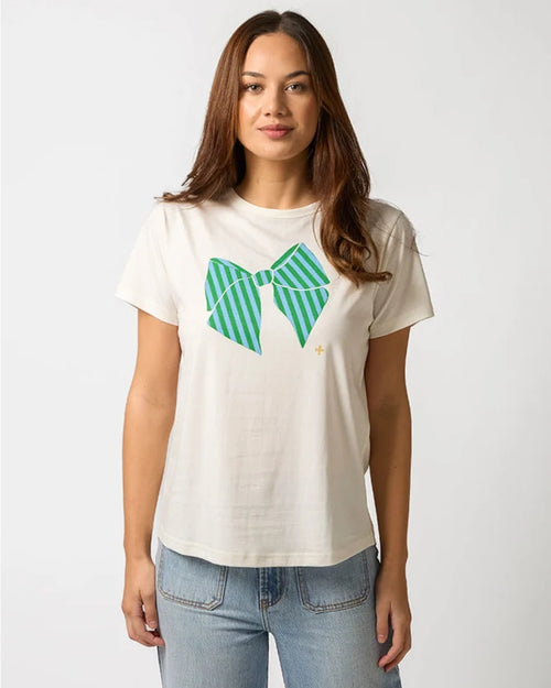 Stella and Gemma Riviera Bow Off White Ace T Shirt