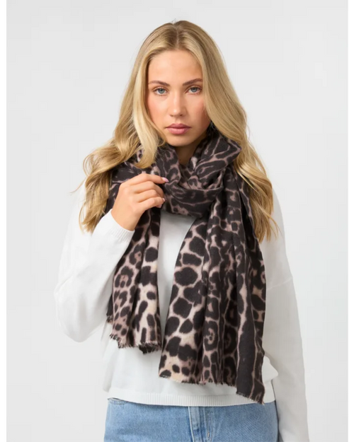 Stella and Gemma Scarf Brown Leopard