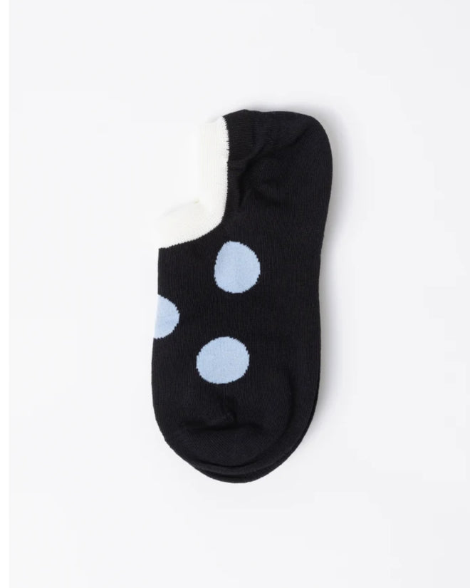 Stella and Gemma Socks Black with Aqua Dots