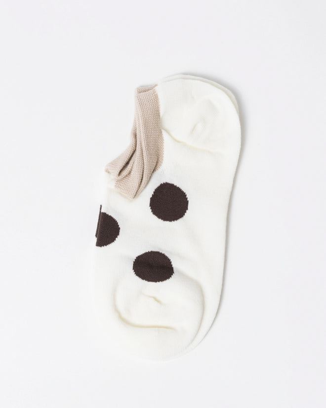 Stella and Gemma Socks Cream with Chocolate Dots