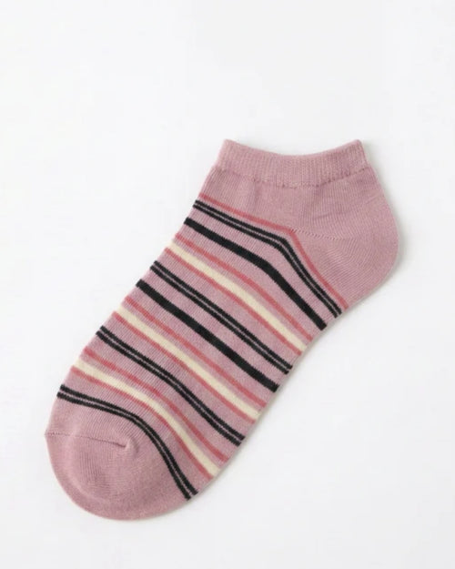 Stella and Gemma Socks Pink with Stripes