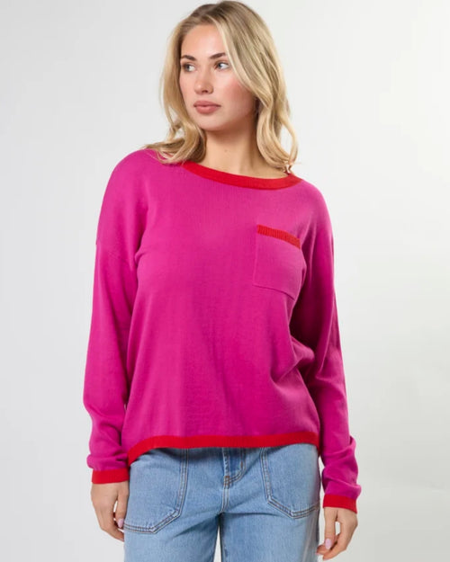 Stella and Gemma Street Jumper Crimson Crush