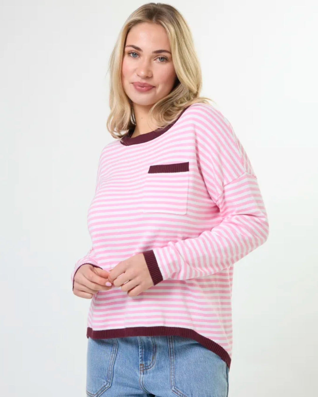 Stella and Gemma Street Jumper Strawberry Sangria