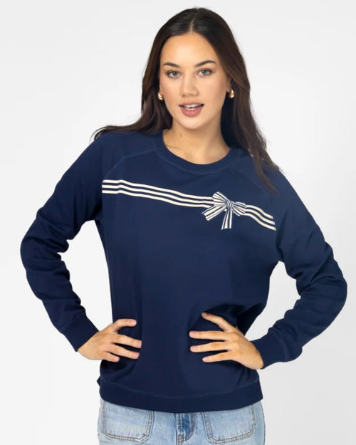 Stella and Gemma Classic Sweatshirt Stripes and Bows