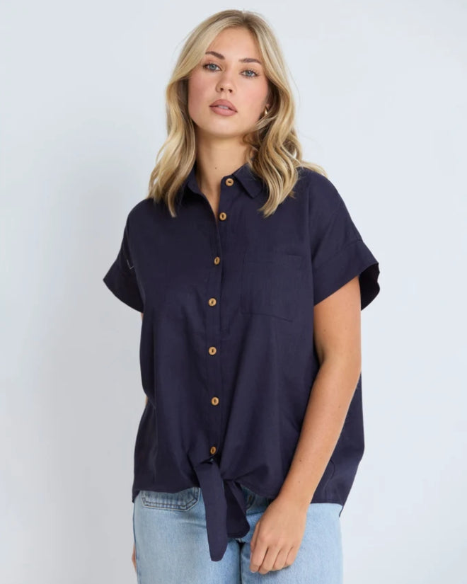 Stella and Gemma Tie The Knot Shirt Navy